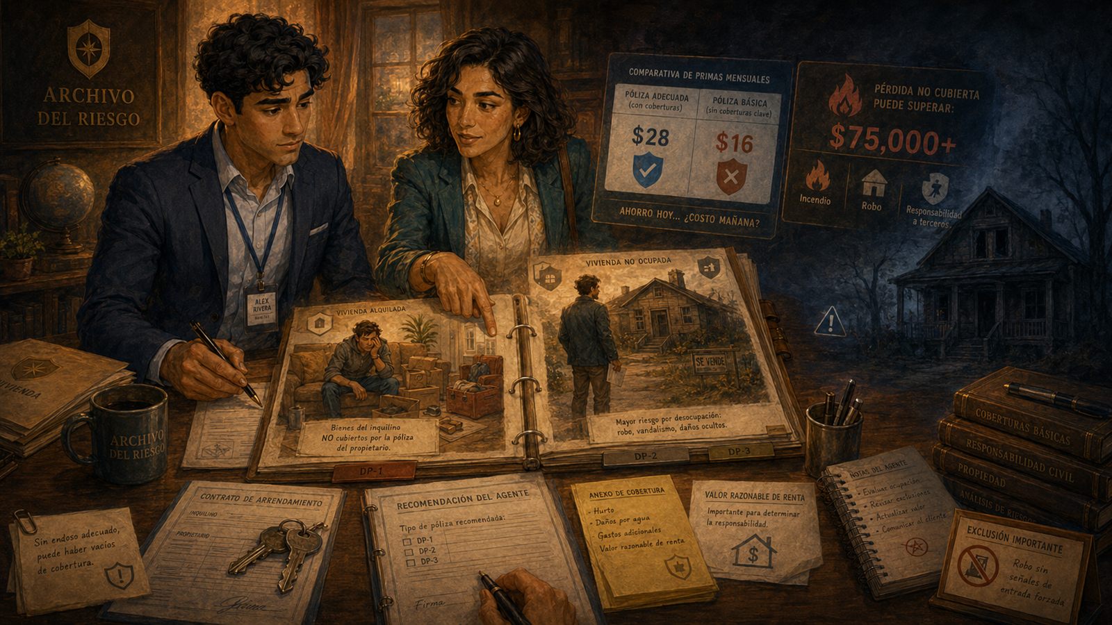 Luna muestra a Alex que ahorrar unos dólares puede crear una brecha de cobertura